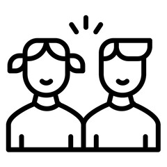 Friendship Bond Line Icon