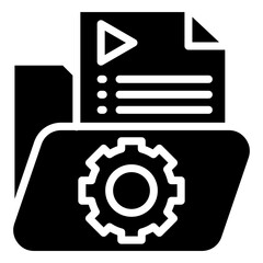 Document Management Icon Element For Design