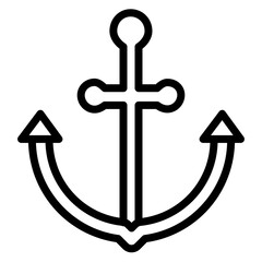 Anchor Line Icon