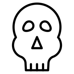 Skull Line Icon