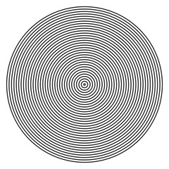 Concentric Circles Pattern. Abstract Geometric Round Design Element.