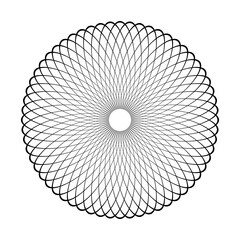 Abstract Geometric Circle Rotation Radial Design Element.