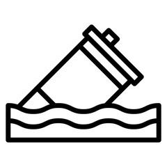 Toxic Waste Line Icon