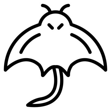 recommend clip art: Stingray Line Icon