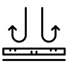 Non Breathable Fabric Line Icon