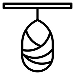 Silk Cocoon Line Icon