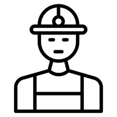 Male Engineer Line Icon