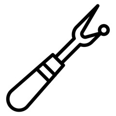 Seam Ripper Line Icon