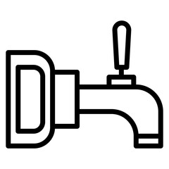 Beer Tap Line Icon