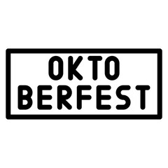 Oktoberfest Banner Line Icon