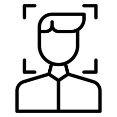 Face Recognition Line Icon