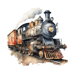  watercolour steamtrain