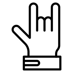 Bowling Glove Line Icon