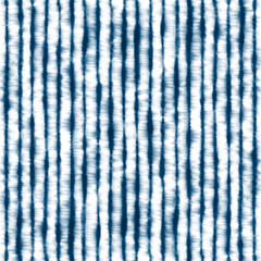 Vector Seamless Shibori Watercolor Indigo Tie Dye Fabric Pattern Texture Blue White Stripe Diamond Geo Stripe Tile
