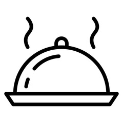 Food Tray Line Icon