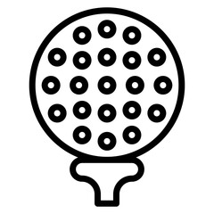 Golf Ball Line Icon
