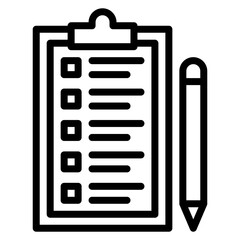 Checklist Line Icon
