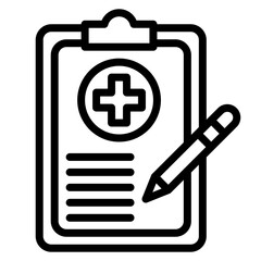 Obraz premium Medical History Line Icon