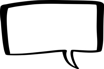 Naklejka premium text box doodle hand drawn outline