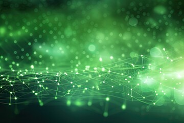 Concept of communication network technology internet business. Black background.