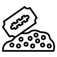 Crack Cocaine Line Icon