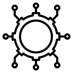 Automation Solutions Line Icon