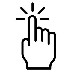 Obraz premium Clicks Line Icon
