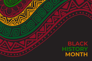 hand drawn black history month background - obrazy, fototapety, plakaty