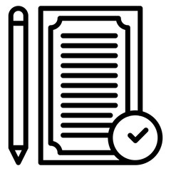 EIN Certificate Line Icon