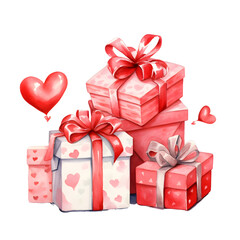 Fototapeta premium Valentine gift clipart