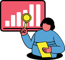 Playful Person Presenting Ideas Illustration