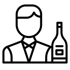 Barkeeper Line Icon