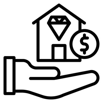 Net Worth Line Icon