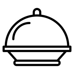 Food Tray Line Icon