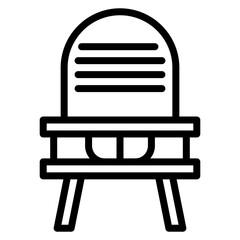 High Chair Line Icon