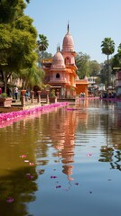 A Maha Shivratri temple decorated ,Diwali, Maha shivatri, Decoration for Puja