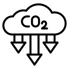 Carbon Line Icon