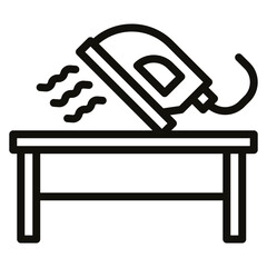 Steam Iron Line Icon