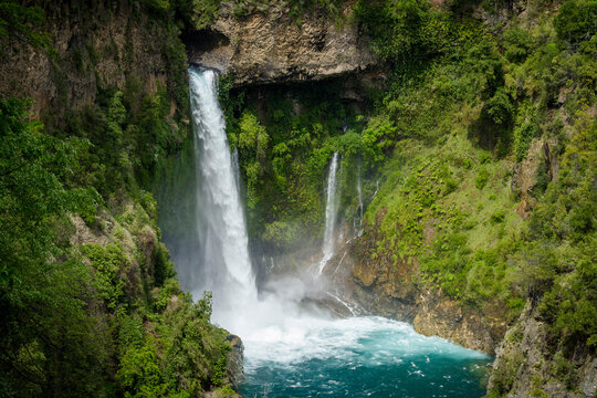 Siete Tazas Wasserf&auml;lle im Reserva Nacional Radal Siete Tazas in Chile, S&uuml;damerika