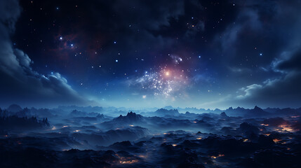 Milky way galaxy background, cinematic lighning