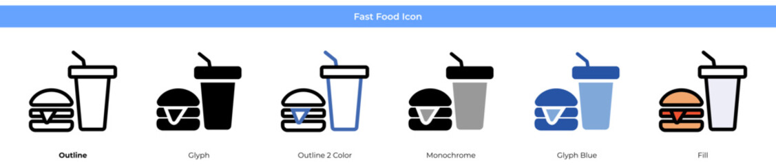 Fast Food Icon Set