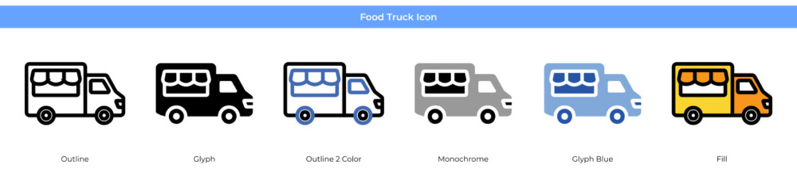 Food Truck Icon Set