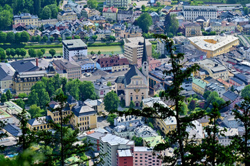 Center of Bad Ischl seen from Jainzenberg