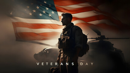 Veterans Day: AI generated Illustration, realistic