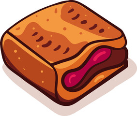 Sweet cake vector illustration. Dessert food symbol. Bakery design elements