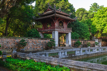 Fototapeta na wymiar Khue Van pavilion in the Temple of Literature, aka Van Mieu, in Hanoi, Vietnam