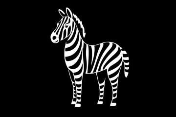  a black and white picture of a zebra on a black background with a white outline of a zebra on a black background with a white outline of a zebra on a black background.