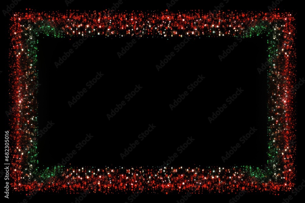 Poster a black background with a red and green border and a black background with a red and green border an
