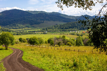 Beautiful view of the mountains in autumn