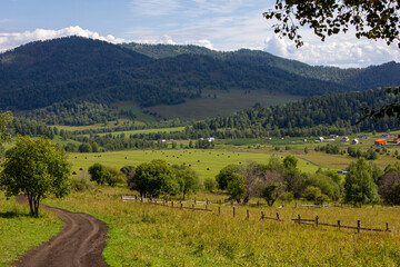Beautiful view of the mountains in autumn